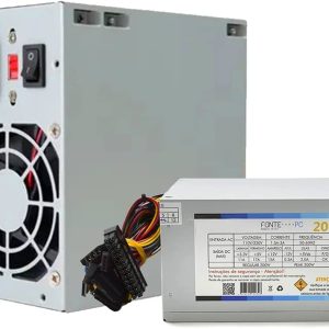 Fonte de alimentação chaveada para PC. Modelo: PS-201 200W